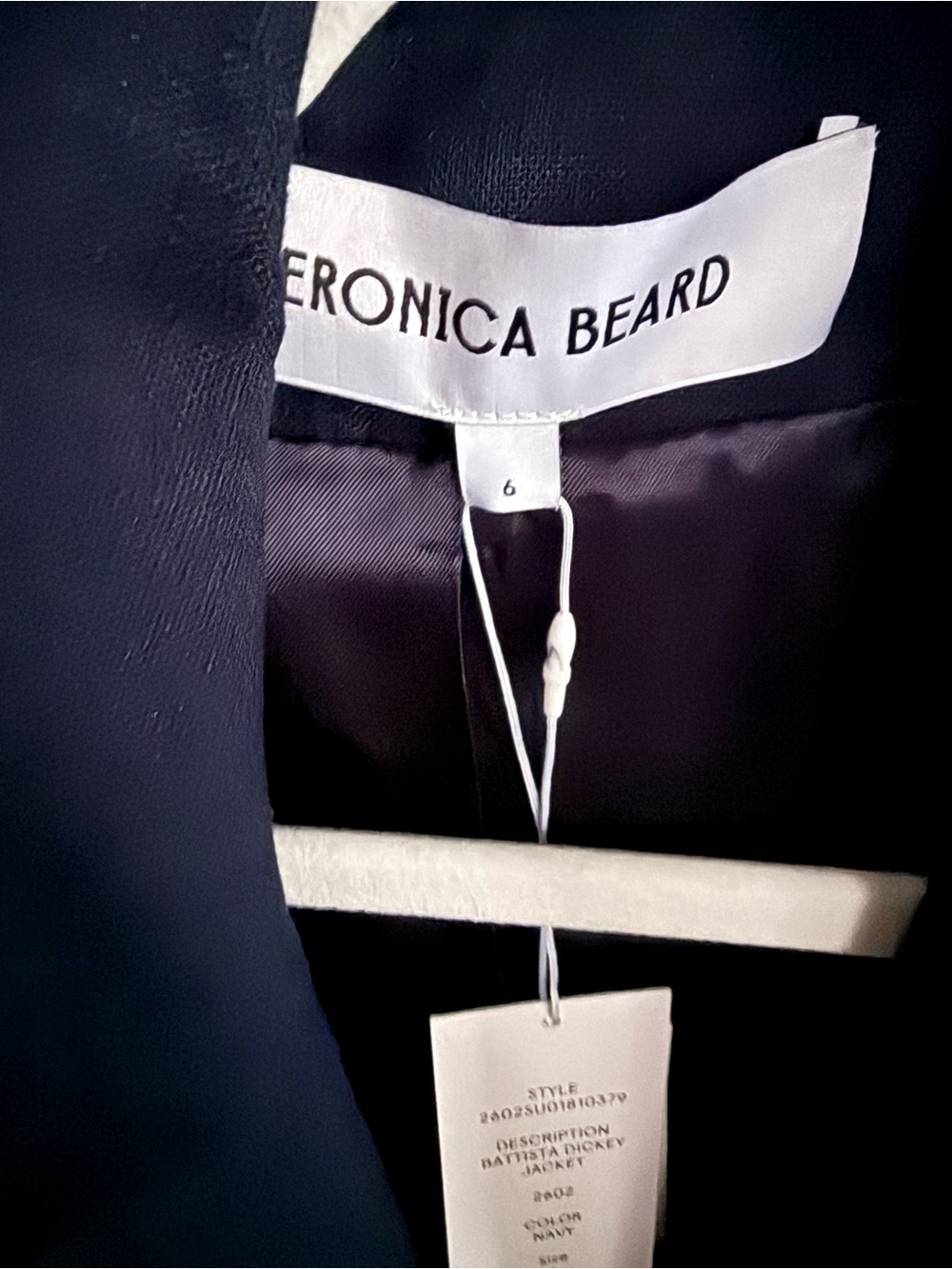 Veronica Beard Dark Navy Single-Button Blazer - Picture 8 of 9